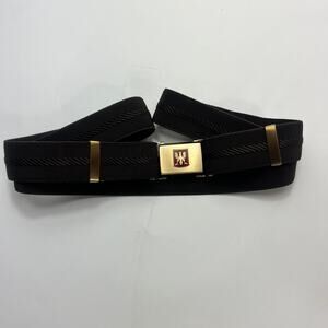 Vintage Hickok Eagle Emblem Elastic Military Style Stretch Belt 37.5" USA Made